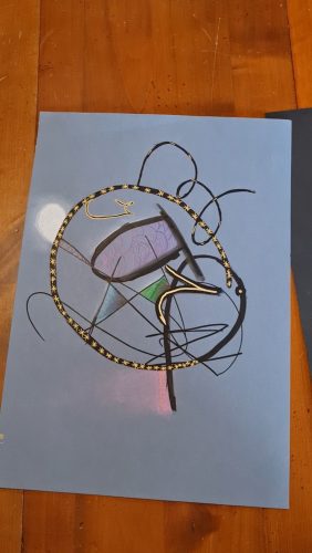Présentation de l'œuvre d'Eloria, artiste d'un jour, multi couleurs