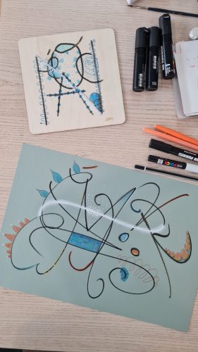 Deux résultats d'oeuvres de l'atelier du 06 juin 26